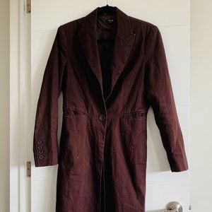 Bedo Brown Cotton Trench Coat